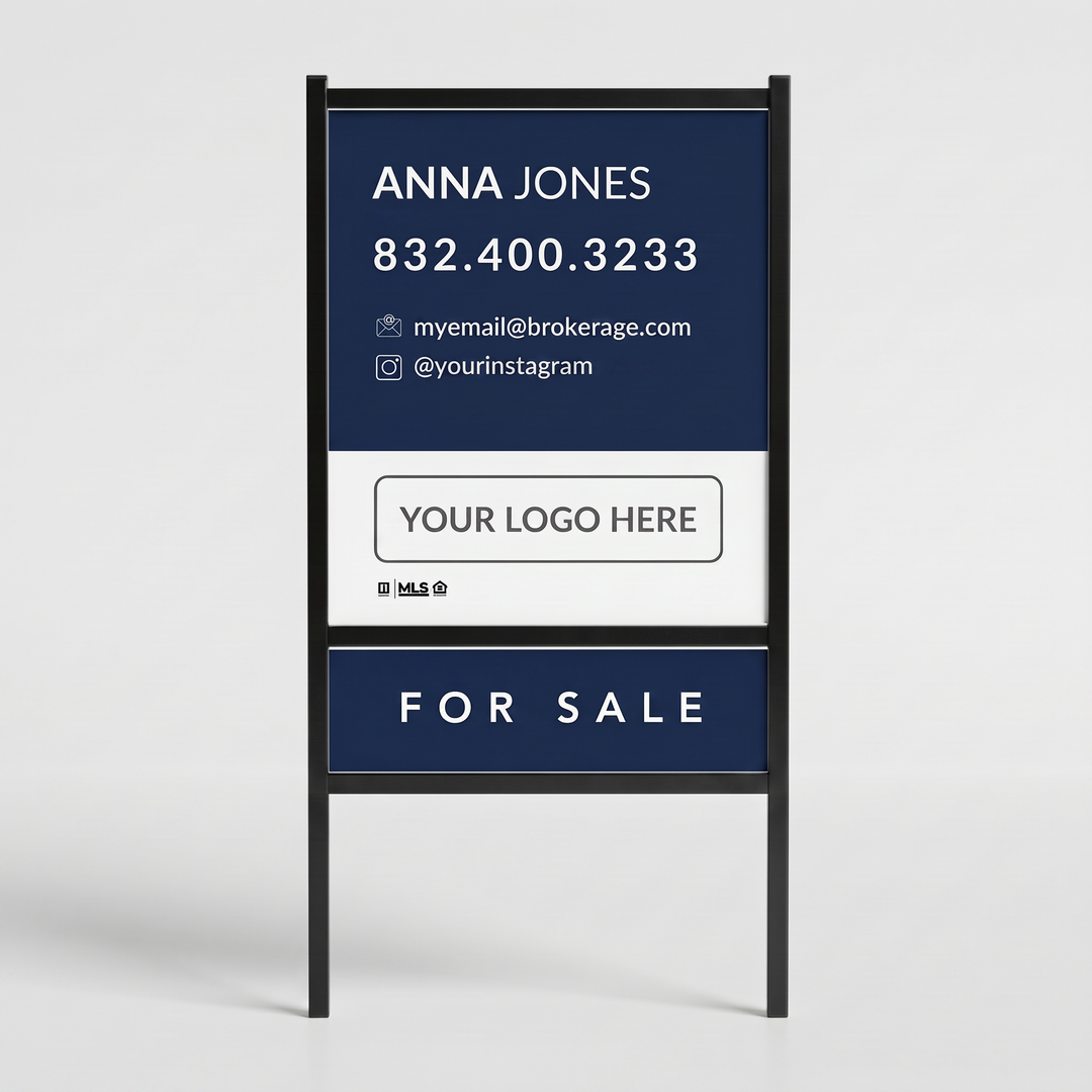 Real Estate Agent Sign & Frame Package
