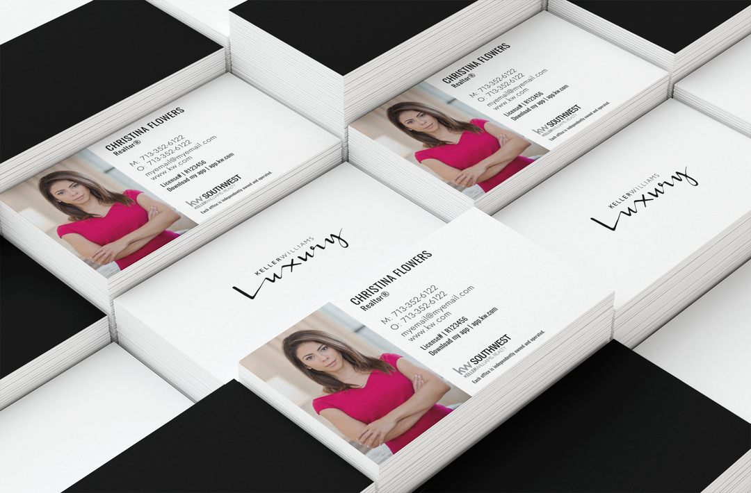 KW Luxury Business Cards (white)