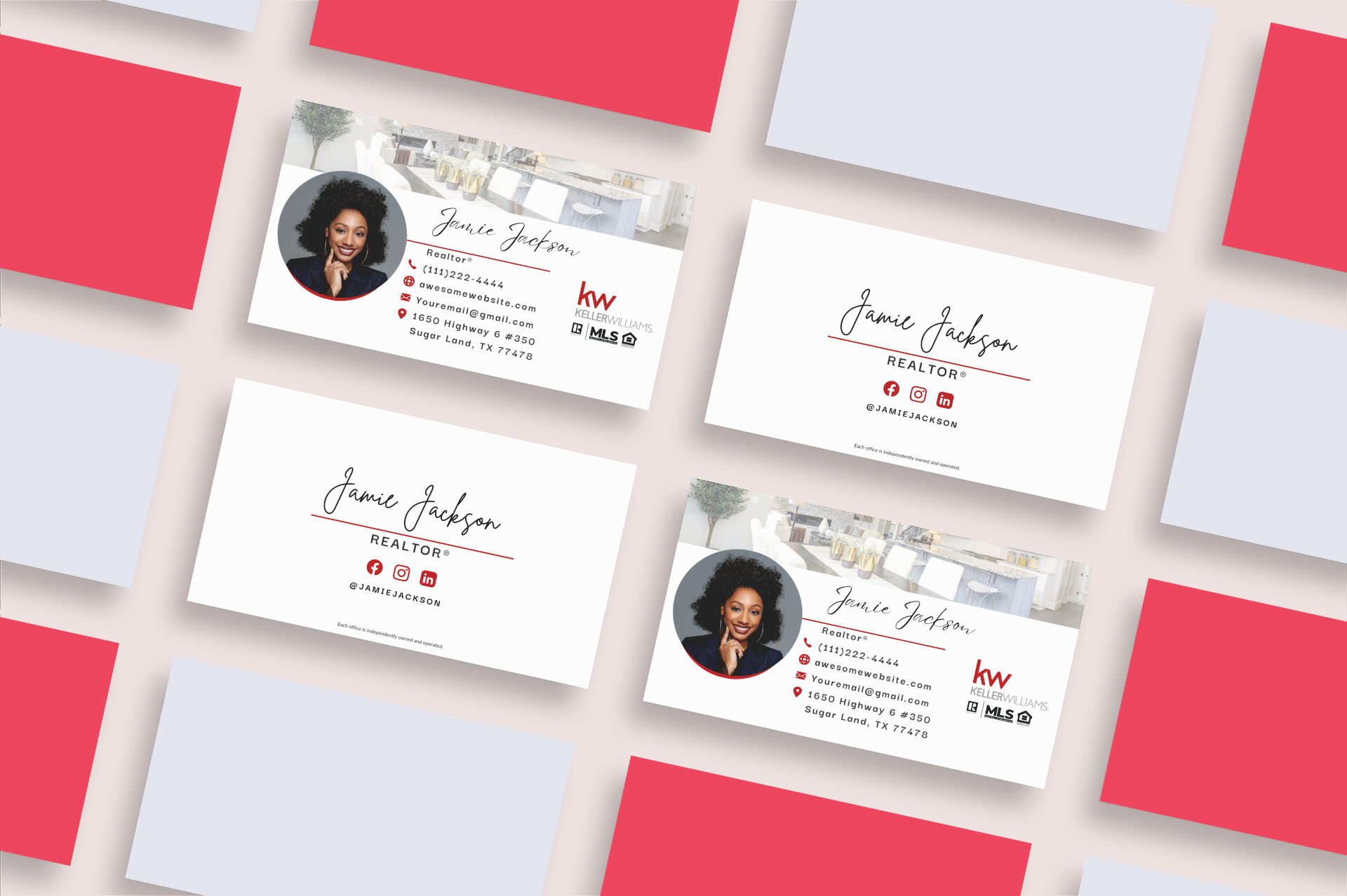 KW Name In Script Business Card v2 - horizontal