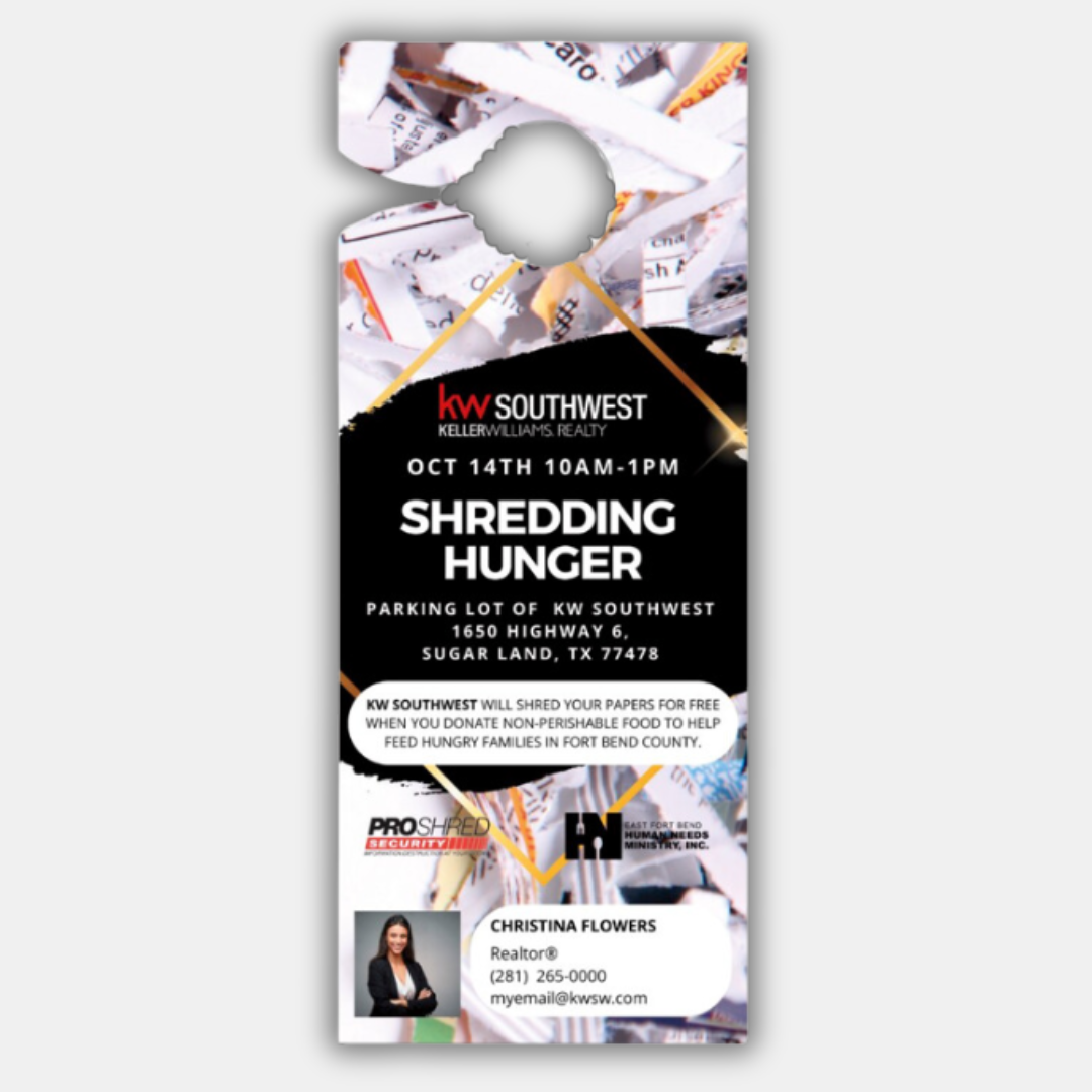 Shredding Hunger Door Hanger 3.5x8.5