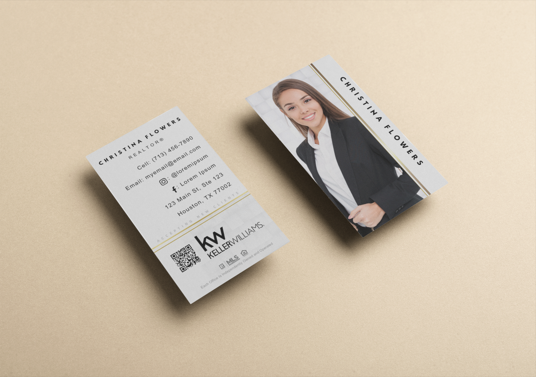 Gold White Black Business Cards